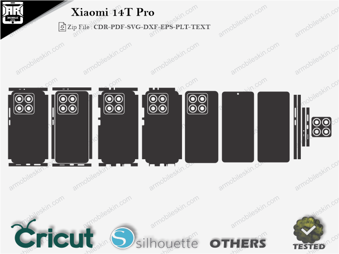 Xiaomi 14T Pro Skin Template Vector