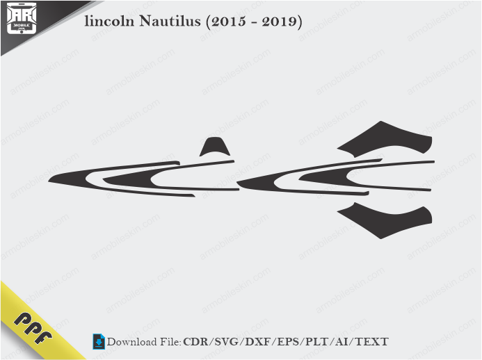 lincoln Nautilus (2015 – 2019) Interior PPF Cut Template Vector