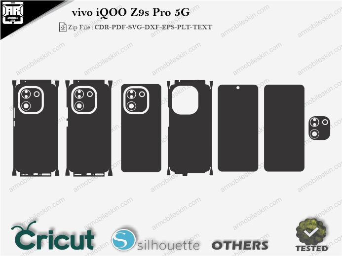 Vivo iQOO Z9s Pro 5G Skin Template Vector