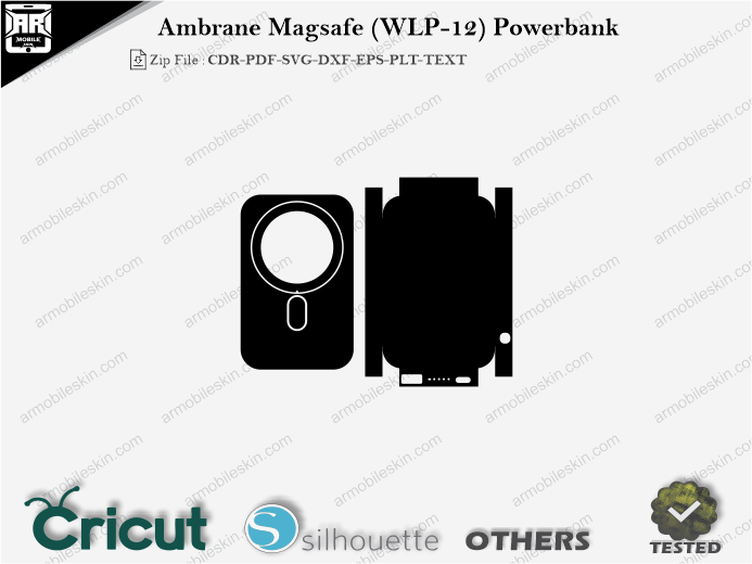 Ambrane Magsafe (WLP-12) Powerbank Skin Template Vector