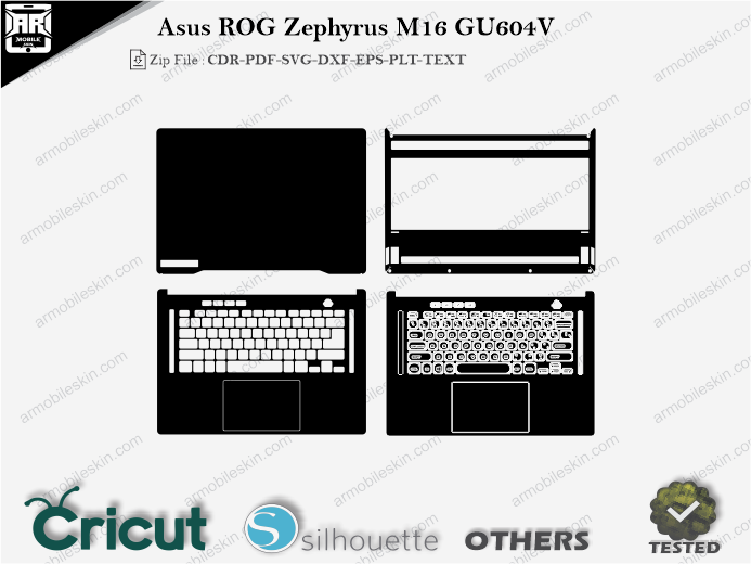 Asus ROG Zephyrus M16 GU604V Skin Template Vector