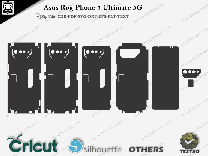 Asus Rog Phone 7 Ultimate 5G Skin Template Vector