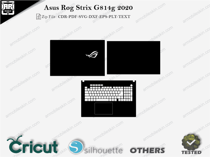 Asus Rog Strix G814g 2020 Skin Template Vector