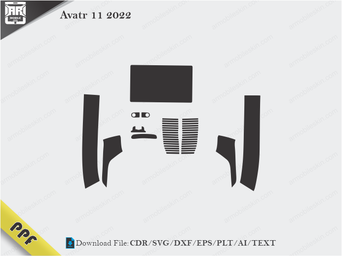 Avatr 11 2022 Interior PPF Cut Template