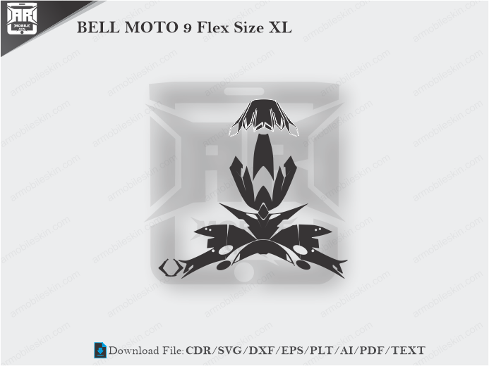 BELL MOTO 9 Flex Size XL Wrap Skin Template