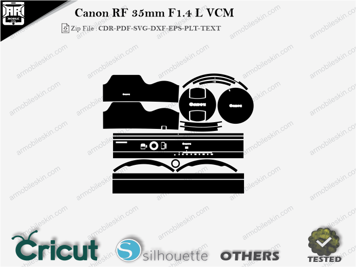 Canon RF 35mm F1.4 L VCM Skin Template Vector