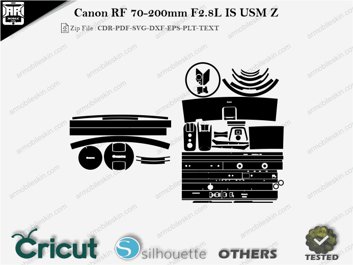 Canon RF 70-200mm F2.8L IS USM Z Skin Template Vector