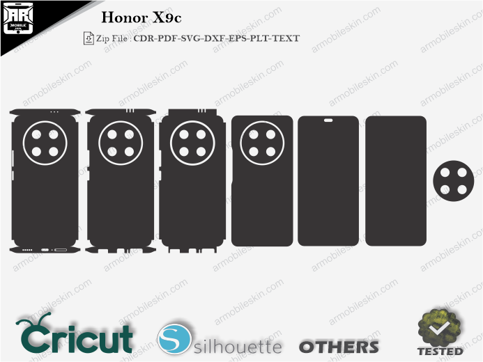 Honor X9c Skin Template Vector