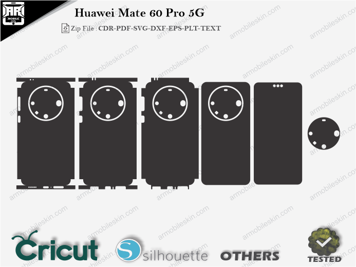 Huawei Mate 60 Pro 5G Skin Template Vector