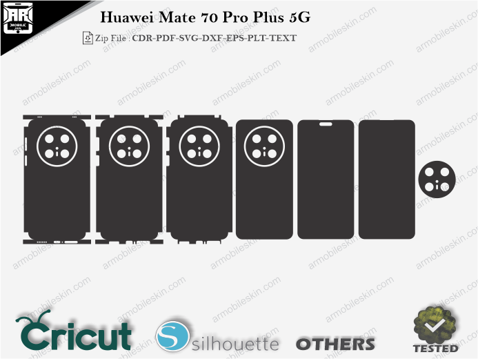 Huawei Mate 70 Pro Plus 5G Skin Template Vector