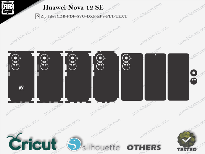 Huawei Nova 12 SE Skin Template Vector