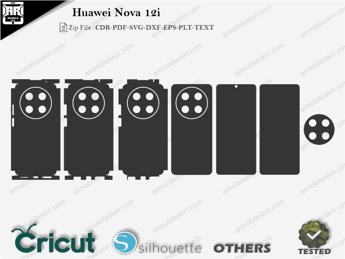 Huawei Nova 12i Skin Template Vector