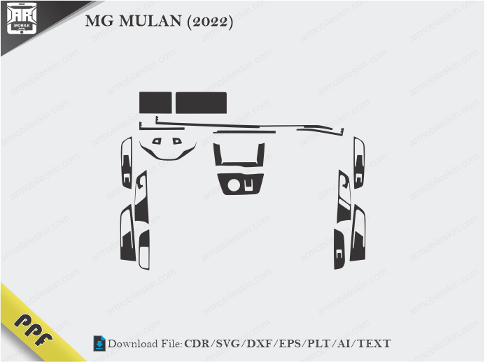 MG MULAN (2022) Interior PPF Cut Template Vector