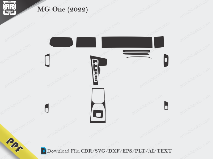 MG One (2022) Interior PPF Cut Template Vector