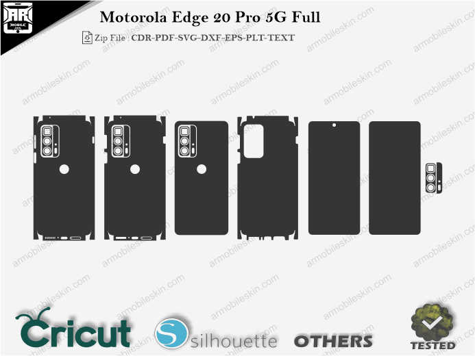 Motorola Edge 20 Pro 5G Full Skin Template Vector