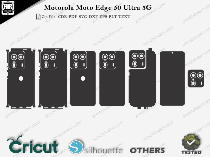 Motorola Moto Edge 50 Ultra 5G Skin Template Vector