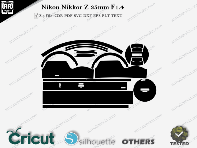 Nikon Nikkor Z 35mm F1.4 Skin Template Vector