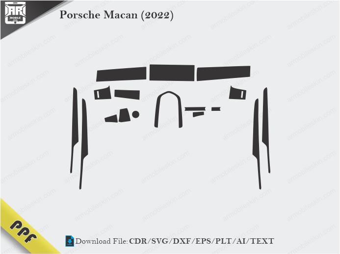 Porsche Macan (2022) Interior PPF Cut Template