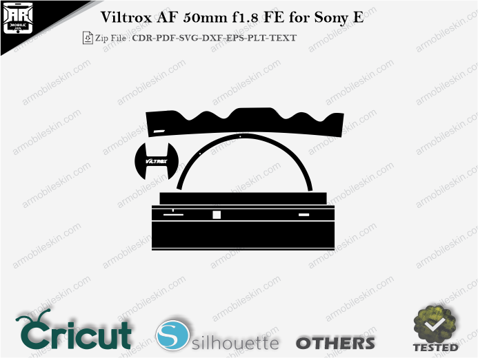 Viltrox AF 50mm f1.8 FE for Sony E Skin Template Vector