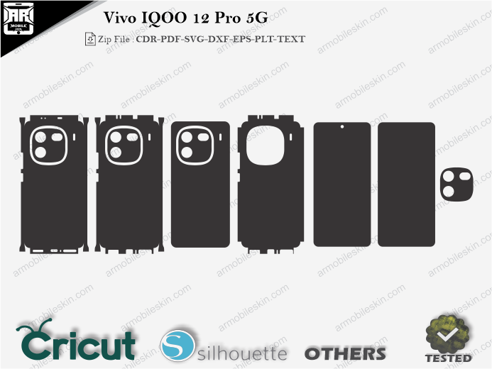 Vivo IQOO 12 Pro 5G Skin Template Vector