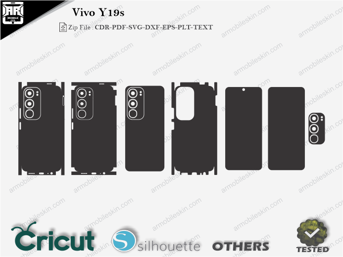 Vivo Y19s Skin Template Vector