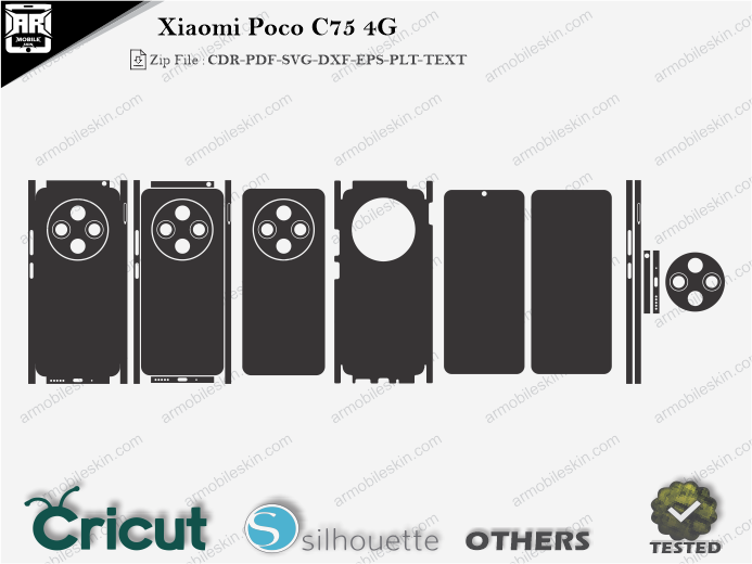 Xiaomi Poco C75 4G Skin Template Vector