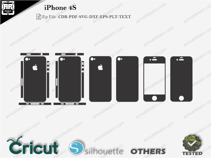 iPhone 4S Skin Template Vector