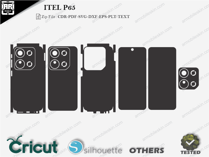 ITEL P65 Skin Template Vector