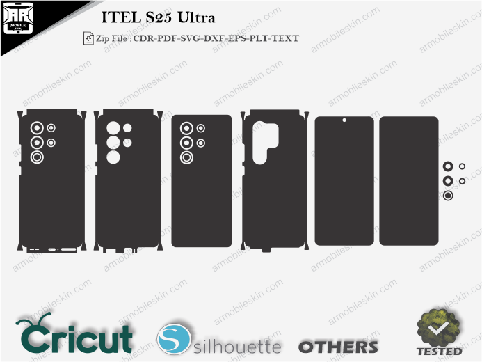 ITEL S25 Ultra Skin Template Vector