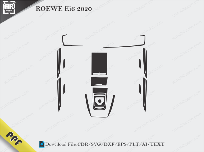 ROEWE Ei6 2020 Interior PPF Cut Template