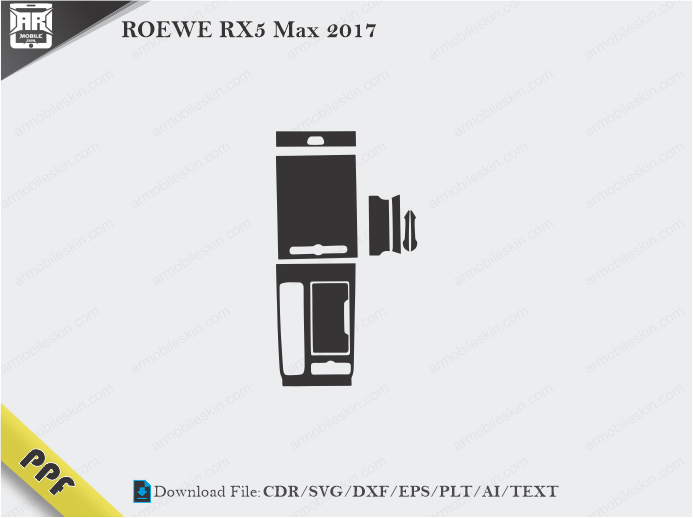 ROEWE RX5 Max 2017 Interior PPF Cut Template