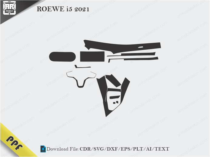 ROEWE i5 2021 Interior PPF Cut Template