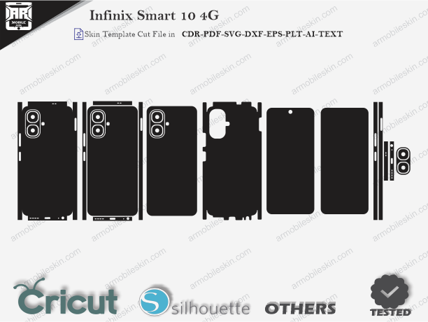 Infinix Smart 10 4G Skin Template Vector