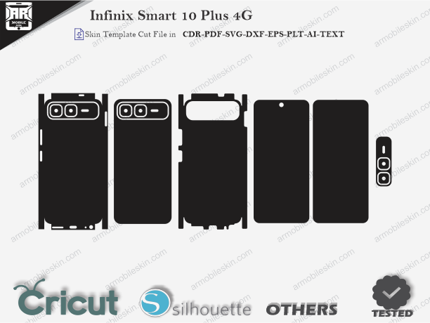 Infinix Smart 10 Plus 4G Skin Template Vector