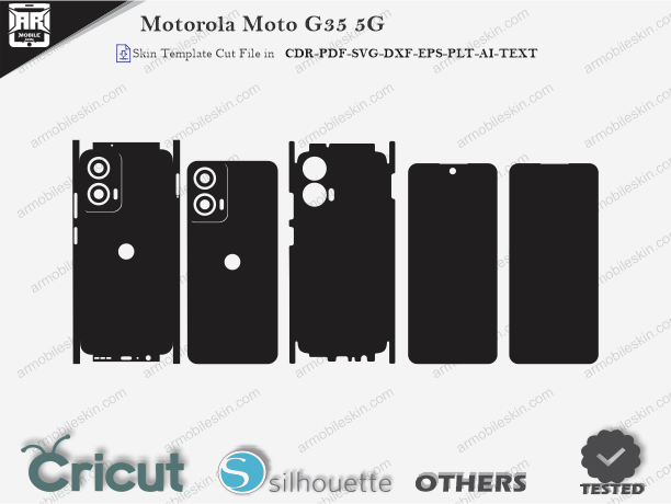 Motorola Moto G35 5G Skin Template Vector