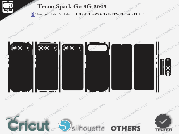 Tecno Spark Go 5G 2025 Skin Template Vector