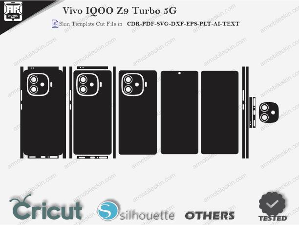 Vivo IQOO Z9 Turbo 5G Skin Template Vector