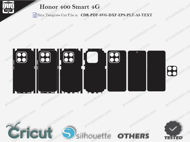 Honor 400 Smart 4G Skin Template Vector