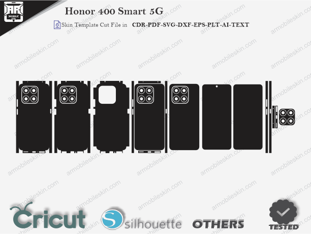 Honor 400 Smart 5G Skin Template Vector