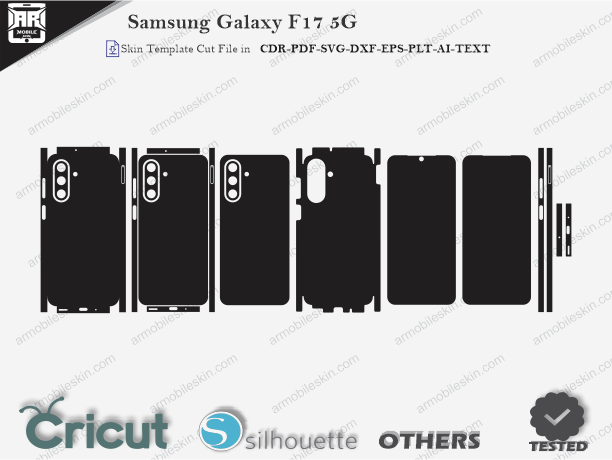 Samsung Galaxy F17 5G Skin Template Vector