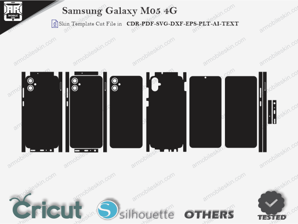 Samsung Galaxy M05 4G Skin Template Vector