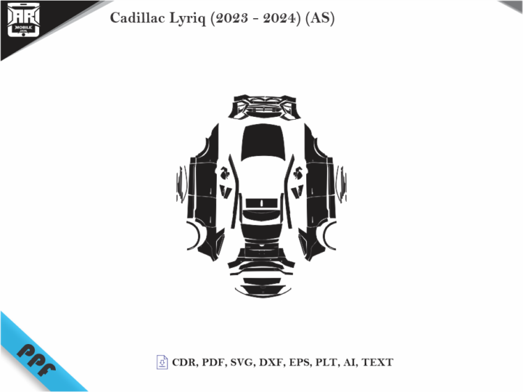 Cadillac Lyriq (2023 – 2024) (AS) Full Car Body PPF Cutting Template