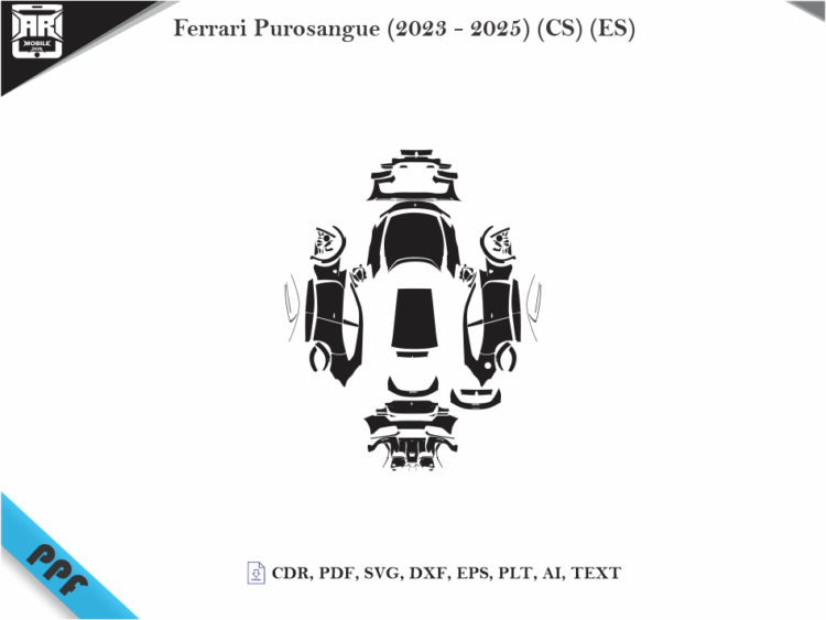 Ferrari Purosangue (2023 – 2025) (CS) (ES) Full Car Body PPF Cutting Template