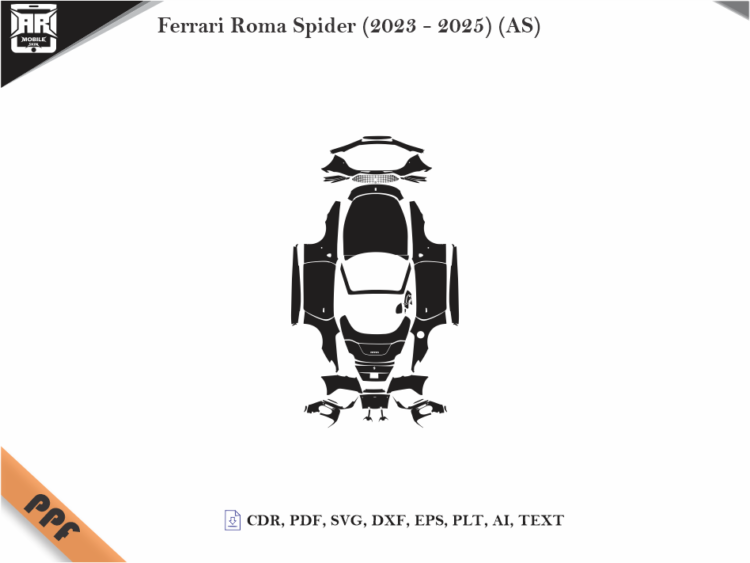 Ferrari Roma Spider (2023 – 2025) (AS) Full Car Body PPF Cutting Template