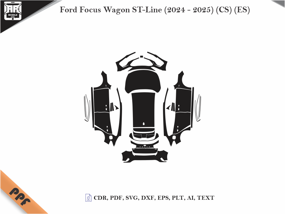 Ford Focus Wagon ST-Line (2024 - 2025) (CS) (ES) Car Body PPF Cutting Template