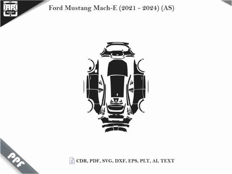 Ford Mustang Mach-E (2021 – 2024) (AS) Full Car Body PPF Cutting Template