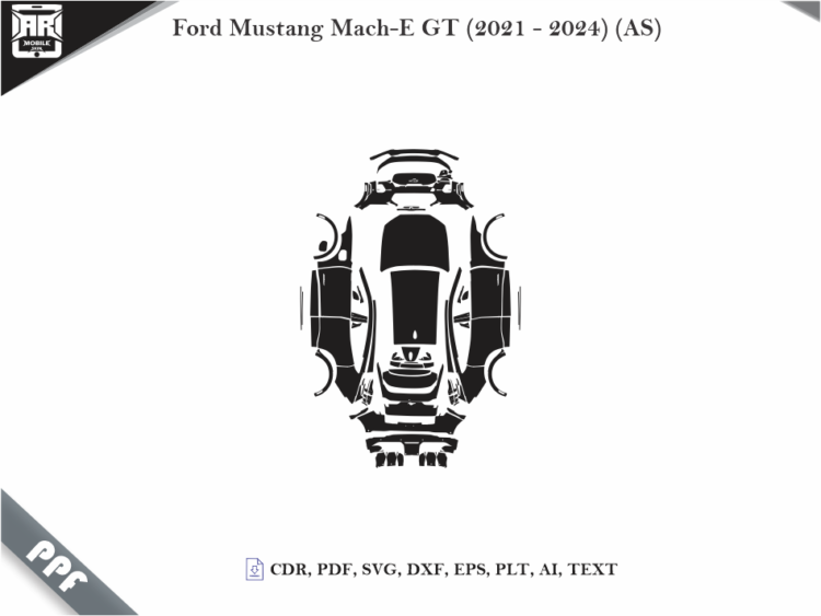 Ford Mustang Mach-E GT (2021 – 2024) (AS) Full Car Body PPF Cutting Template
