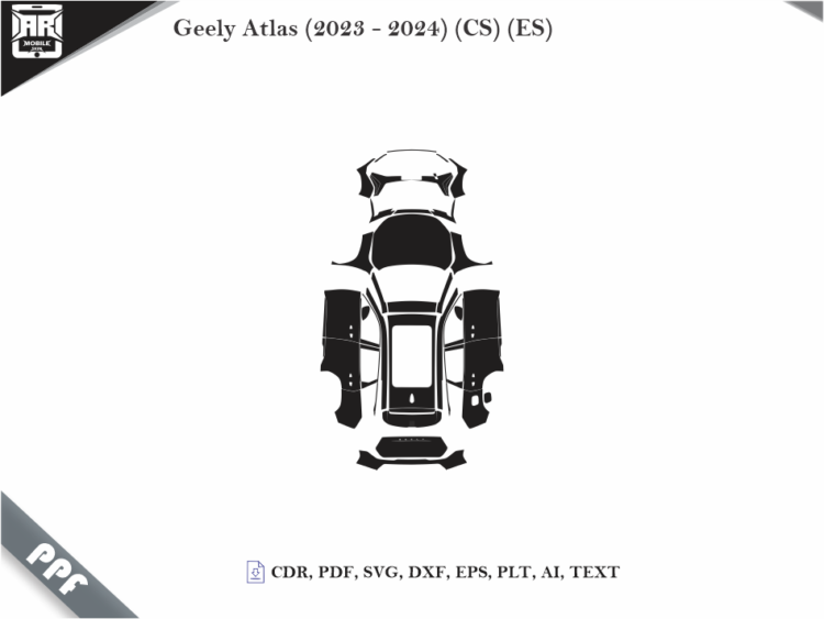 Geely Atlas (2023 – 2024) (CS) (ES) Full Car Body PPF Cutting Template
