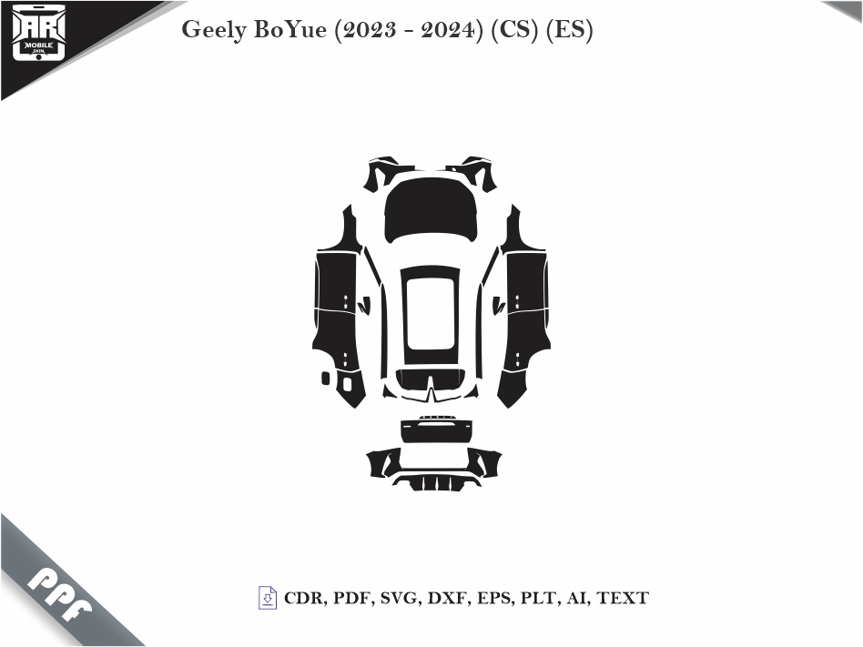 Geely BoYue (2023 - 2024) (CS) (ES) Car Body PPF Cutting Template