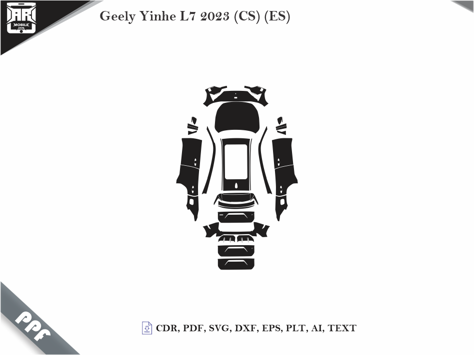 Geely Yinhe L7 2023 (CS) (ES) Car Body PPF Cutting Template